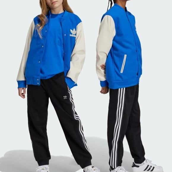 Adidas Trefoil Pants Large Kids Joggers Youth 3 Stripe Relaxed Fit Unisex New - Picture 3 of 13